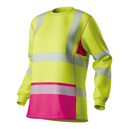 HI-VIS de malha feminina insere L/S t-shirt