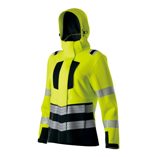 Jaqueta à prova d'água de desempenho 2 IN1 feminina HI-VIS