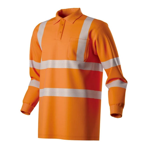 HI-VIS resistente à chama L/S POLO Camisa