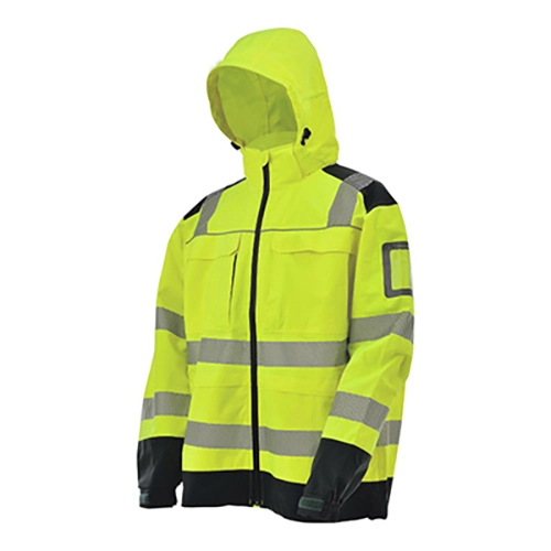 Jaqueta impermeável de peso leve de dois tons HI-VIS