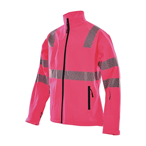 Jaqueta de chuva cor rosa softshell
