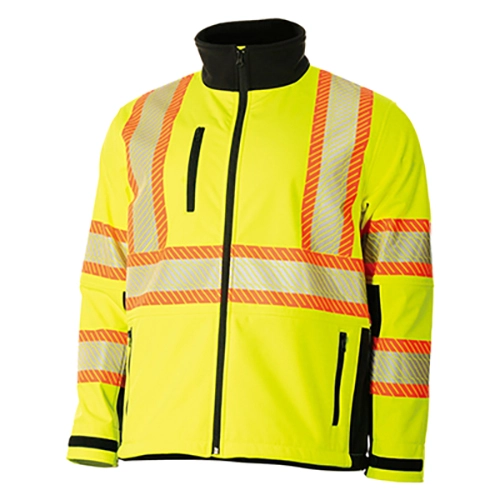 Jaqueta de desempenho Softshell de dois tons HI-VIS