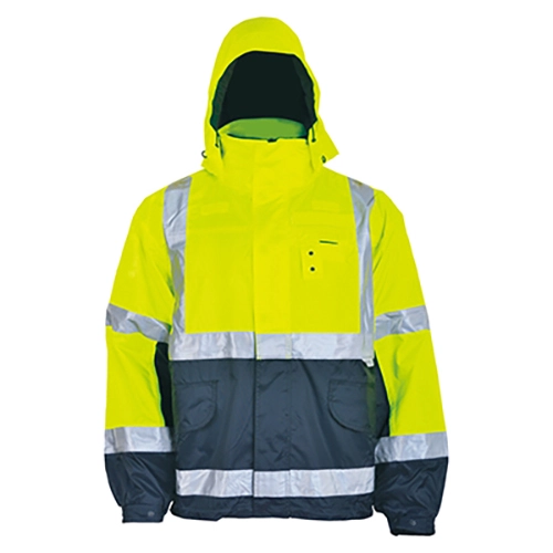 HI-VIS dois tons 2in1 jaqueta térmica destacável