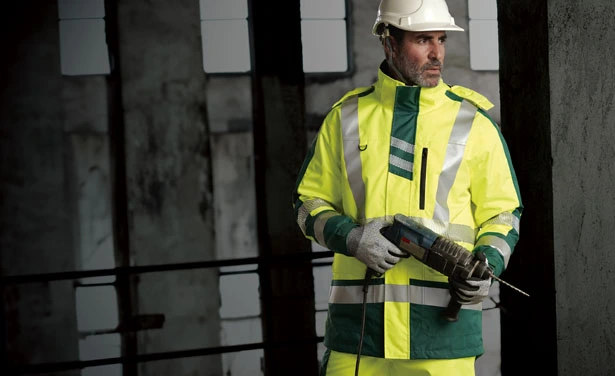 E026 HI-VIS PARKA RECICLADO À PROVA ÁGUA COM FORRO QUILADO