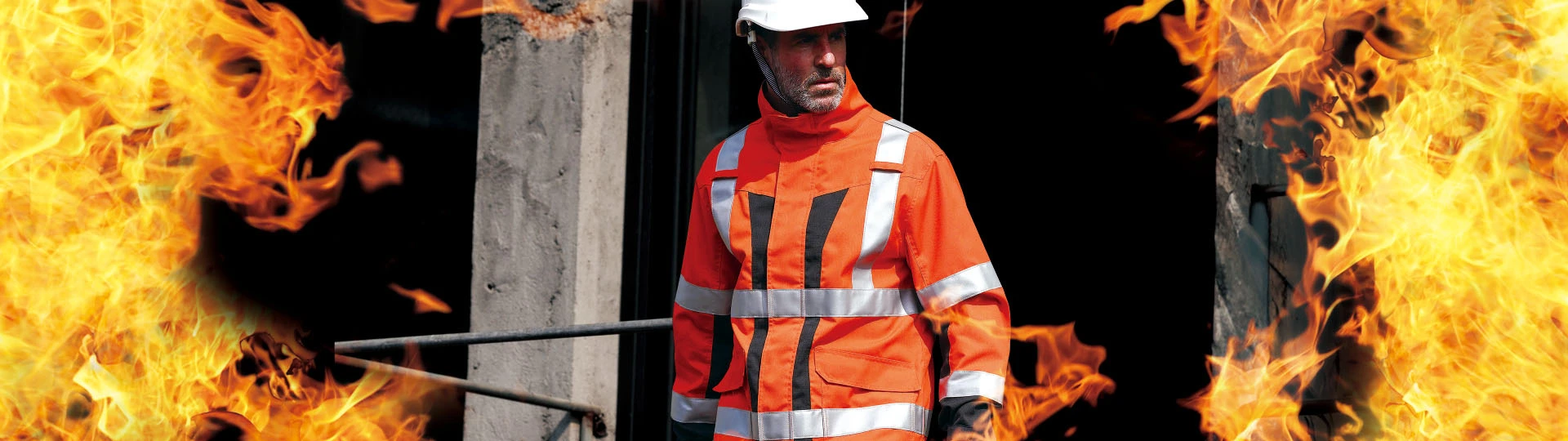 Jaqueta HI-VIS resistente à chama e calças/Coverall