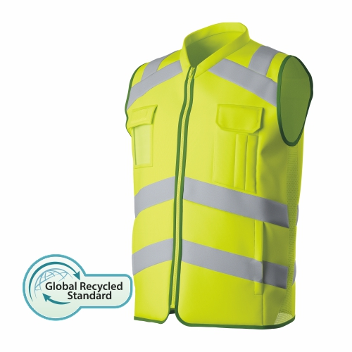 HI-VIS reciclado Tricot colete de segurança