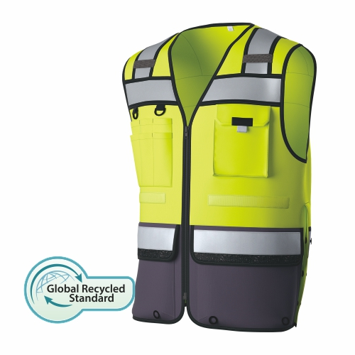 Colete funcional de segurança Tricot reciclado HI-VIS